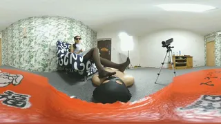 360 virtual reality Martina trampling the cock footjobs