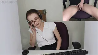 Masturbating at Work: Call Center Slut