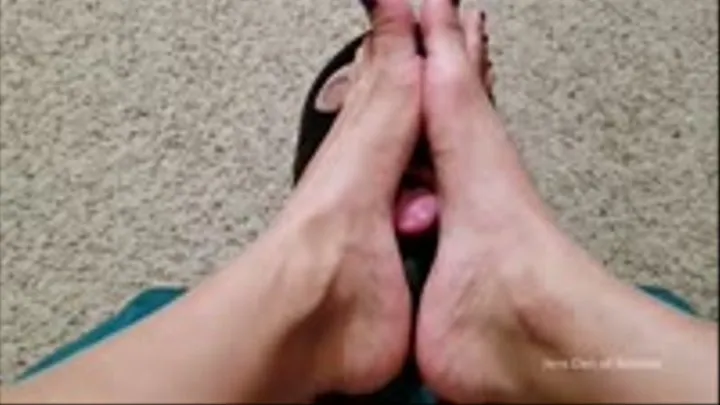 Foot worship slave floormat POV