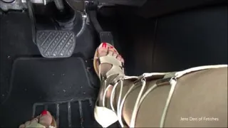 Driving in my gladiator sandals