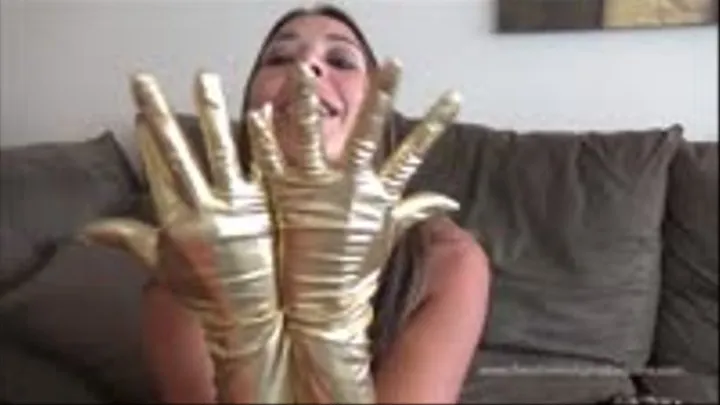 Gold glovejob POV