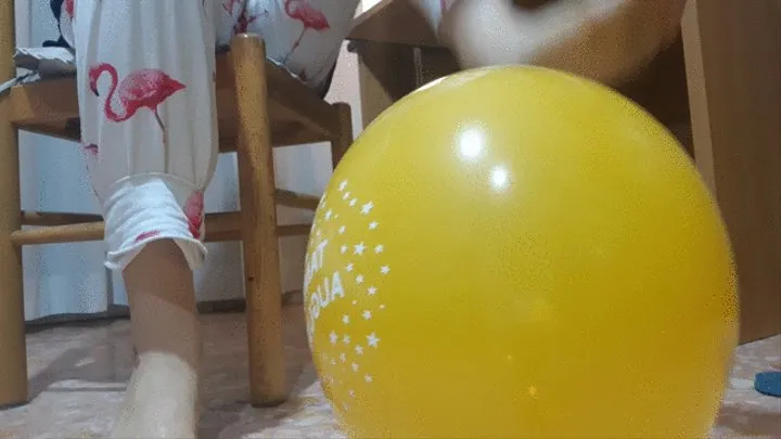 SCRATCHING TOENAILS ON BALLOON