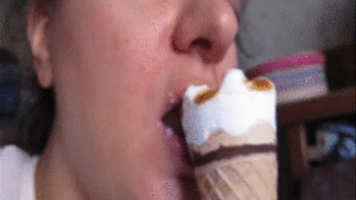 Sucking on an Ice cream...