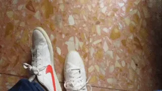 White sneakers to admire