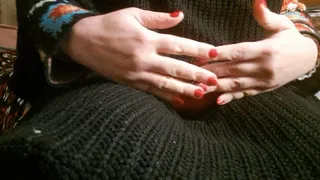 RED NAILED HANDS RUBBING CREAM