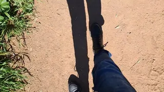 LEATHER BOOTS IN THE COUNTRYSIDE