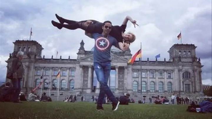 Workout vor dem Reichstag