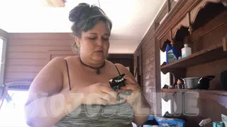 Bbw smokes first cigarette of the pack