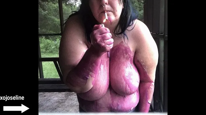 bbw 4th of july sticky tits and smoking