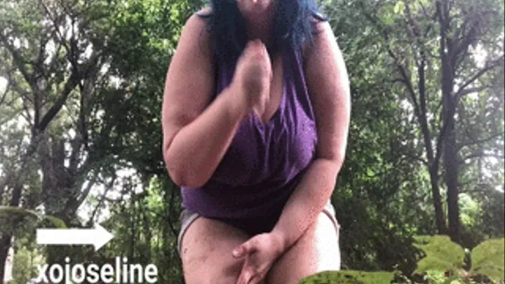 bbw sneaks off the trail to smoke