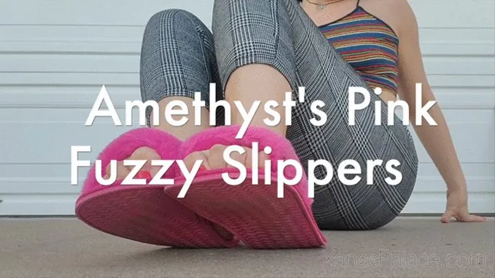 Amethyst's Pink Fuzzy Slippers