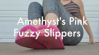 Amethyst's Pink Fuzzy Slippers