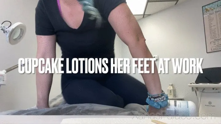 Cupcake Lotions Her Feet At Work