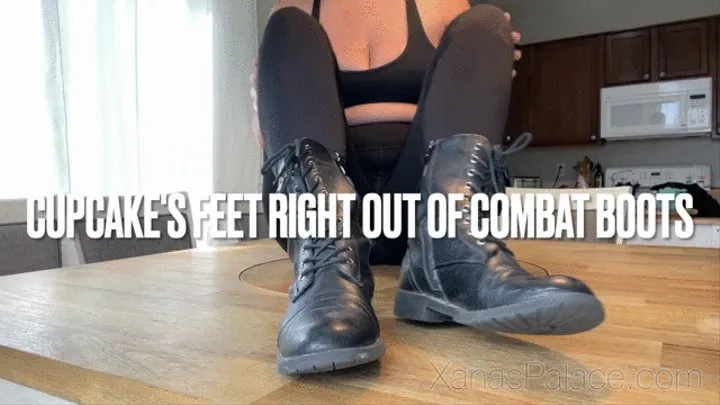 Cupcake's Feet Right Out of Combat Boots