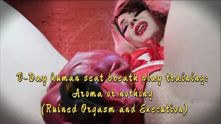 V-Day human seat breath play training: Aroma or nothing (Ruined orgasm and Life)