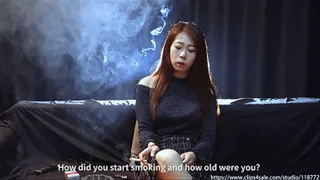 asia Chimney Heavy smoking girl Tong‘s interview part1