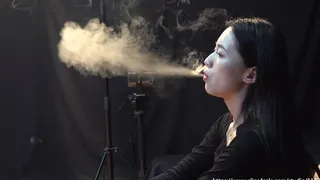 young beauty Bohe`s 4 cigarette processes extremely elegant and super sexy breathing1