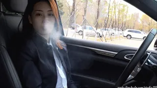 Asian Beautiful Girl Xiaobai sock foot smoking