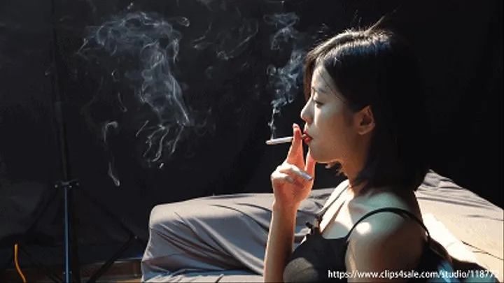 Beautiful xiaonan dominating her cigarettes with elegant style