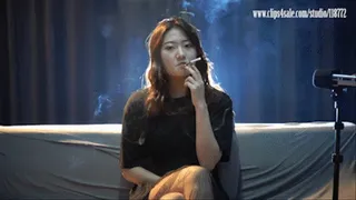 asia Liu miao - the heavy chimney girl who love to smoking