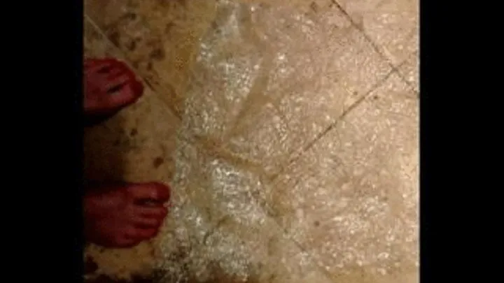 Popping Bubble Wrap with my Bare Naked Feet and Red Painted Toes