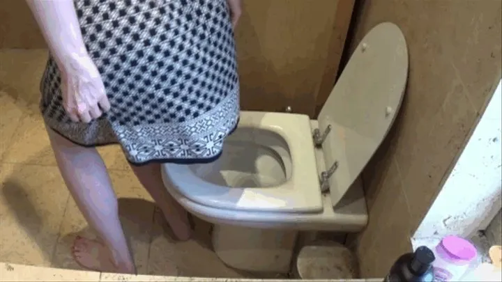 Plopping In Summer Dress - Toilet Fetish