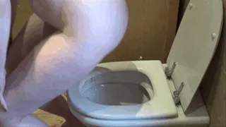 Naked Plops, Straining & Pee Side View - Toilet Fetish