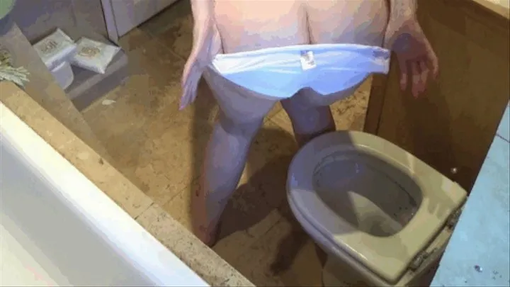 Plopping in Short Shorts - Toilet Fetish