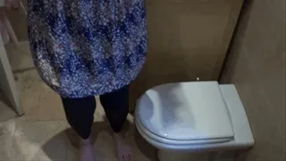 Plops In Yoga Pants & Summer Dress - Toilet Fetish