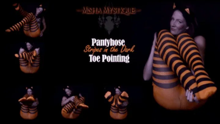 Pantyhose: Stripes in the Dark Toe Pointing