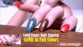 Long Finger Nails Tapping ASMR in Fall Colors