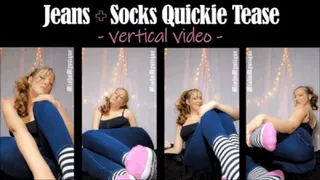 Jeans and Socks Quickie Tease - vertical video