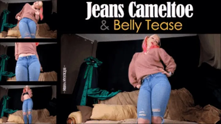 Jeans Cameltoe and Belly Tease