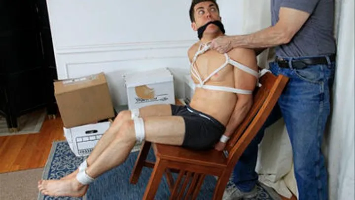 Straight Big Shot Entrepreneur is His Underwear Tied and Gagged on a Chair and in a Closet!
