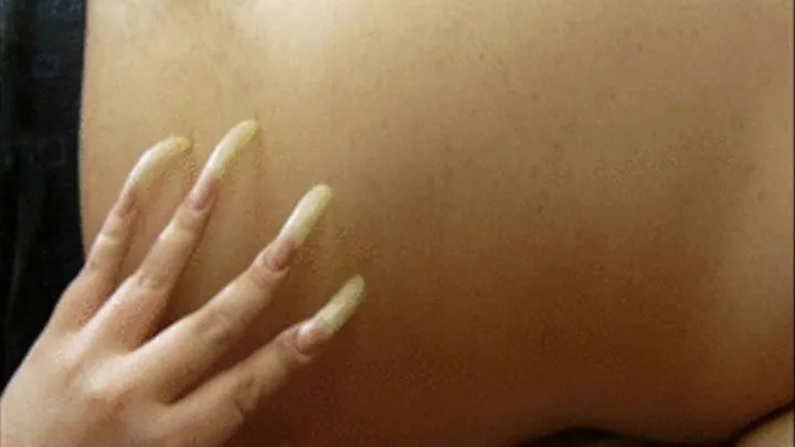 Body scratching with the bare nails - clip 5