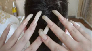 Head scratching with the bare nails - clip 5
