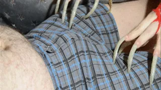 Man s private parts scratching both hands with the bare nails - clip 12  full version