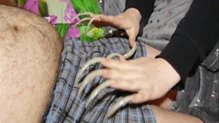 Man s private parts scratching both hands with the bare nails - clip 13  full version