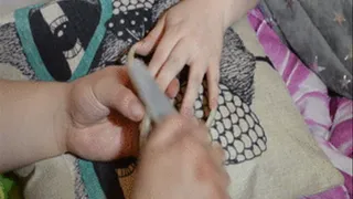 Manicure with the bare nails - clip 1 part 3