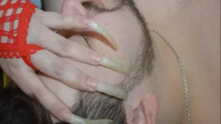 Face scratching with the bare nails - clip 8 part 3