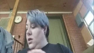 BBW Smoking a cigarette and chatting