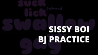 Sissy Boi Blowjob Practice