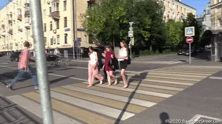 Daria, Valentina and Victoria spend their day barefoot in the city (Part 2 of 4)