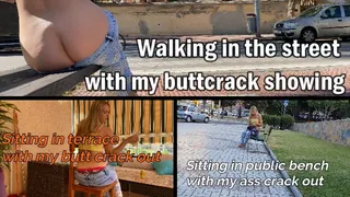 Butt crack in public street 3xCollection