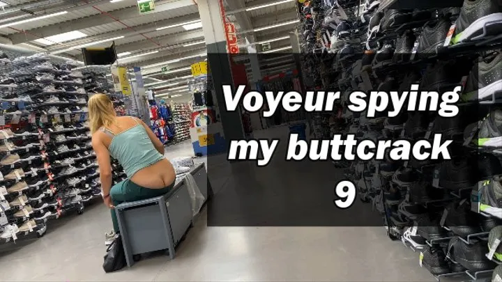 Voyeur spying my butt crack in shoe store 9