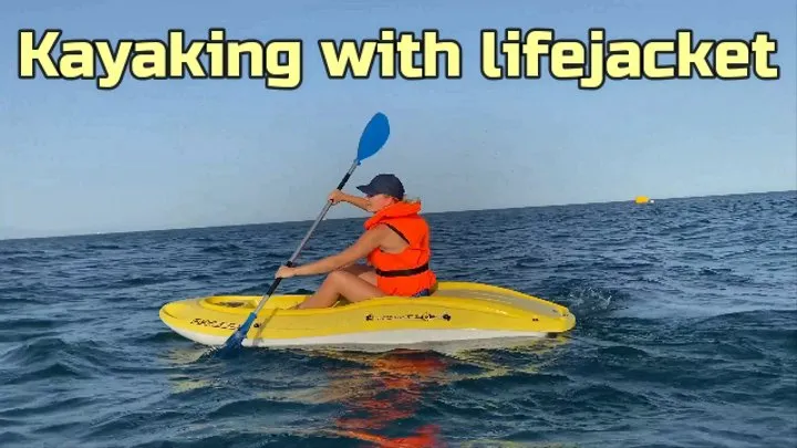 Kayking with lifejacket