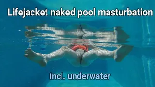 Lifejacket underwater naked cum
