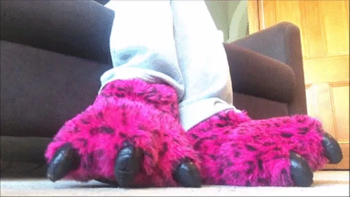 Pink Dinosaur Slippers