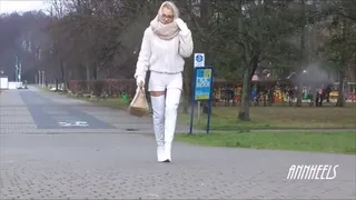 ANIA - in white and amazing high boots