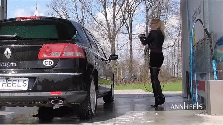 ANIA - MEGA BOOTS IN THE CAR WASH